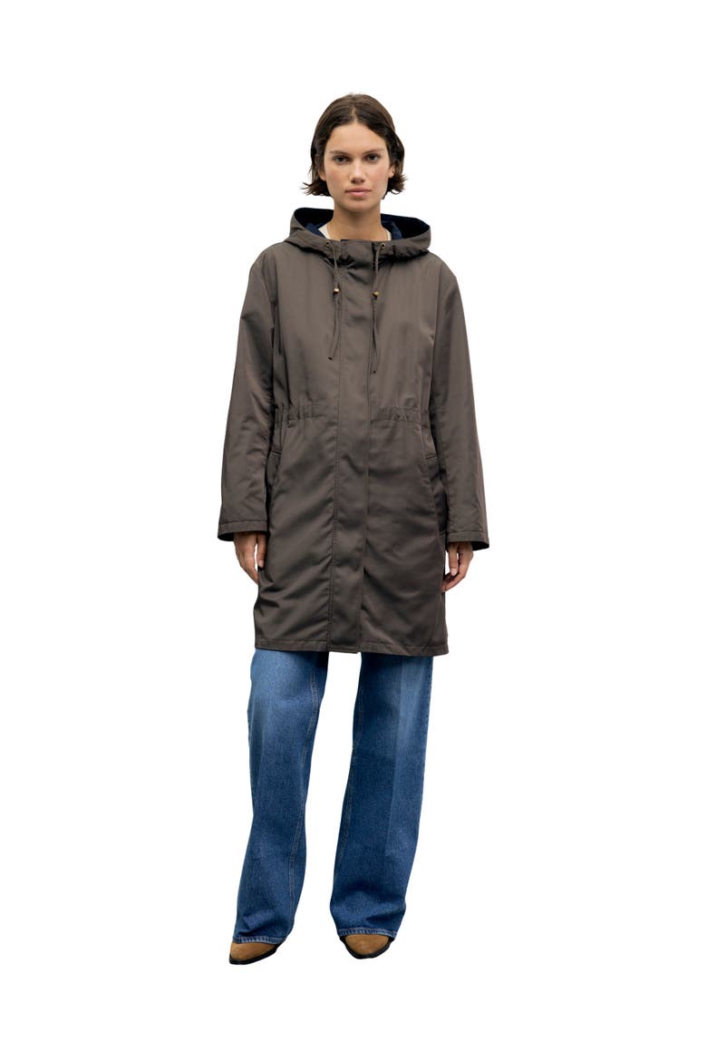 Velia Reversible Parka Coat, Alternate, color, Brown