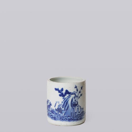 Cobalt Guild Tiny Porcelain Shepherd Cachepot