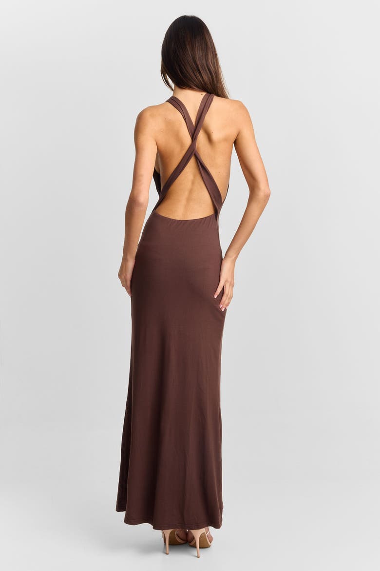Julia Maxi Dress, Alternate, color, Brown