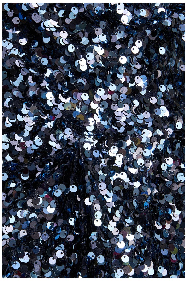 Manon Sequins Gown, Alternate, color, Indigo Confetti