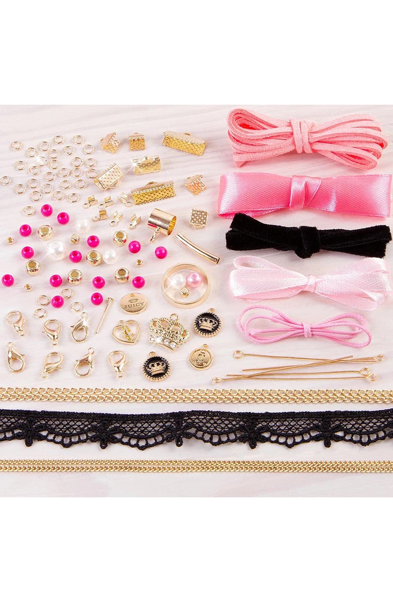 Juicy Couture Make It Real Juicy Couture Chokers & Charms Jewelry 102 Piece Kit, Ages 8+, Alternate, color, Multicolored