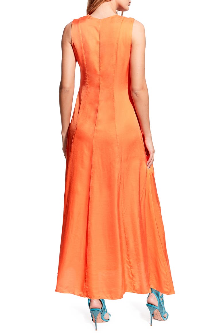 Arlenis Sleeveless Maxi Dress, Alternate, color, TANGERINE