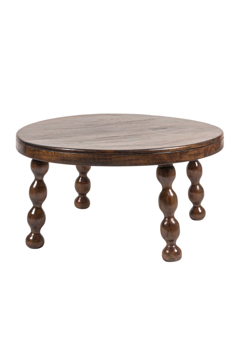 Round Coffee Table with Bobbin Legs, Main, color, Black