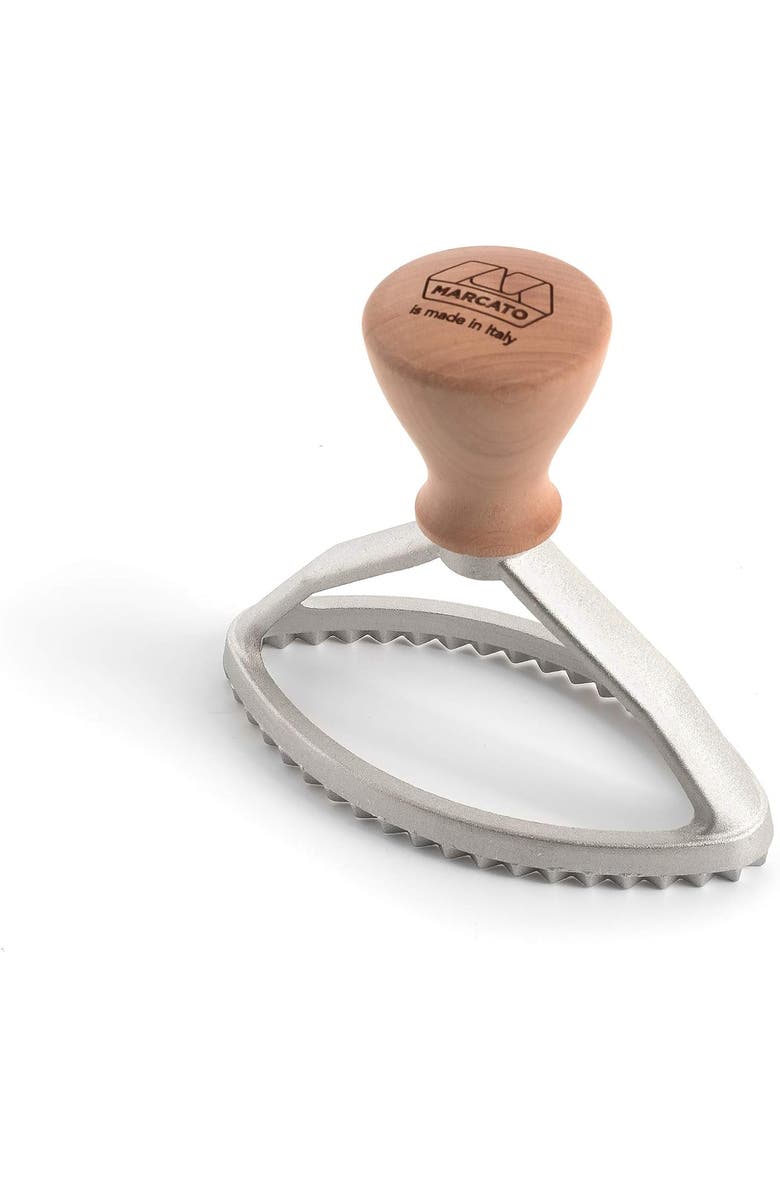 Marcato Classic Ravioli Maker Stamp, Oval, 4-Inch, Main, color, Silver