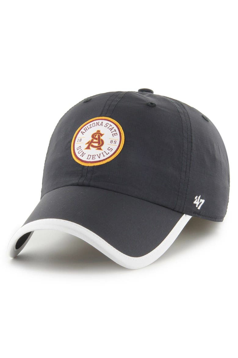 Men's '47  Black Arizona State Sun Devils Microburst Clean Up Adjustable Hat, Main, color, Black