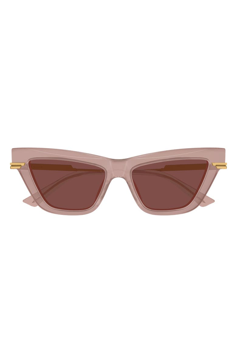 Bottega Veneta 54mm Cat Eye Sunglasses, Alternate, color, Red