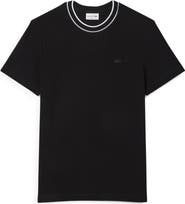 Lacoste Regular Fit Tipped Piqué Crewneck T-Shirt