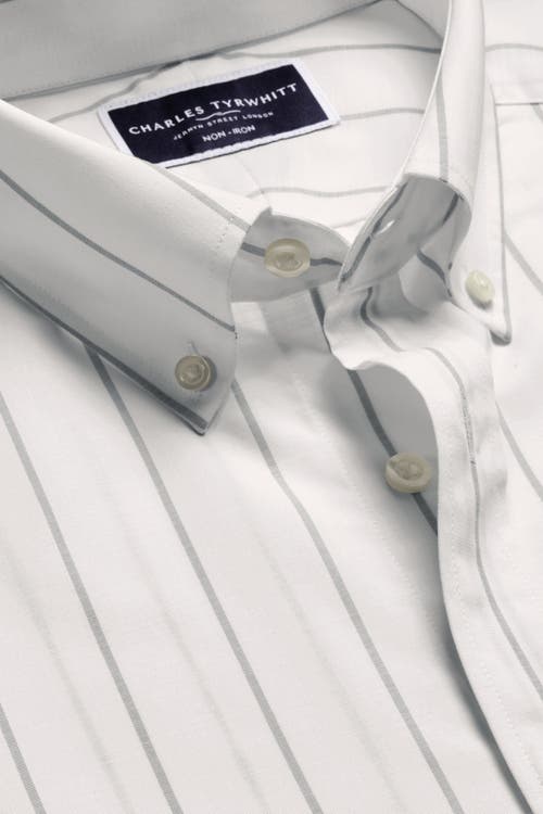 Charles Tyrwhitt Non-iron Stretch Poplin Slub Short Sleeve Shirt