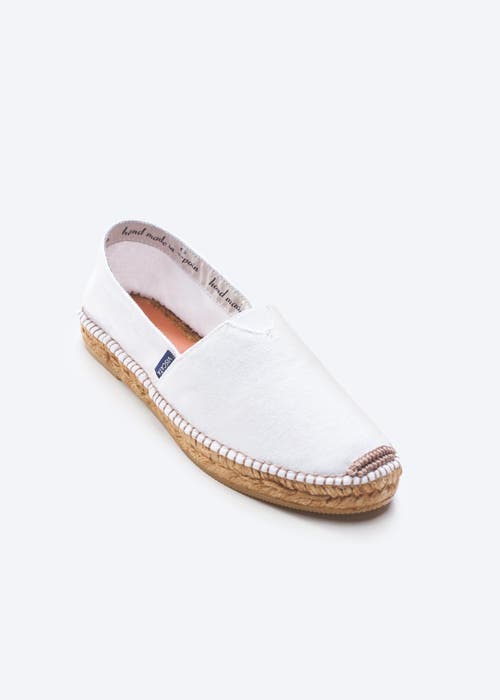 Viscata Barceloneta Canvas Espadrille Flats In White