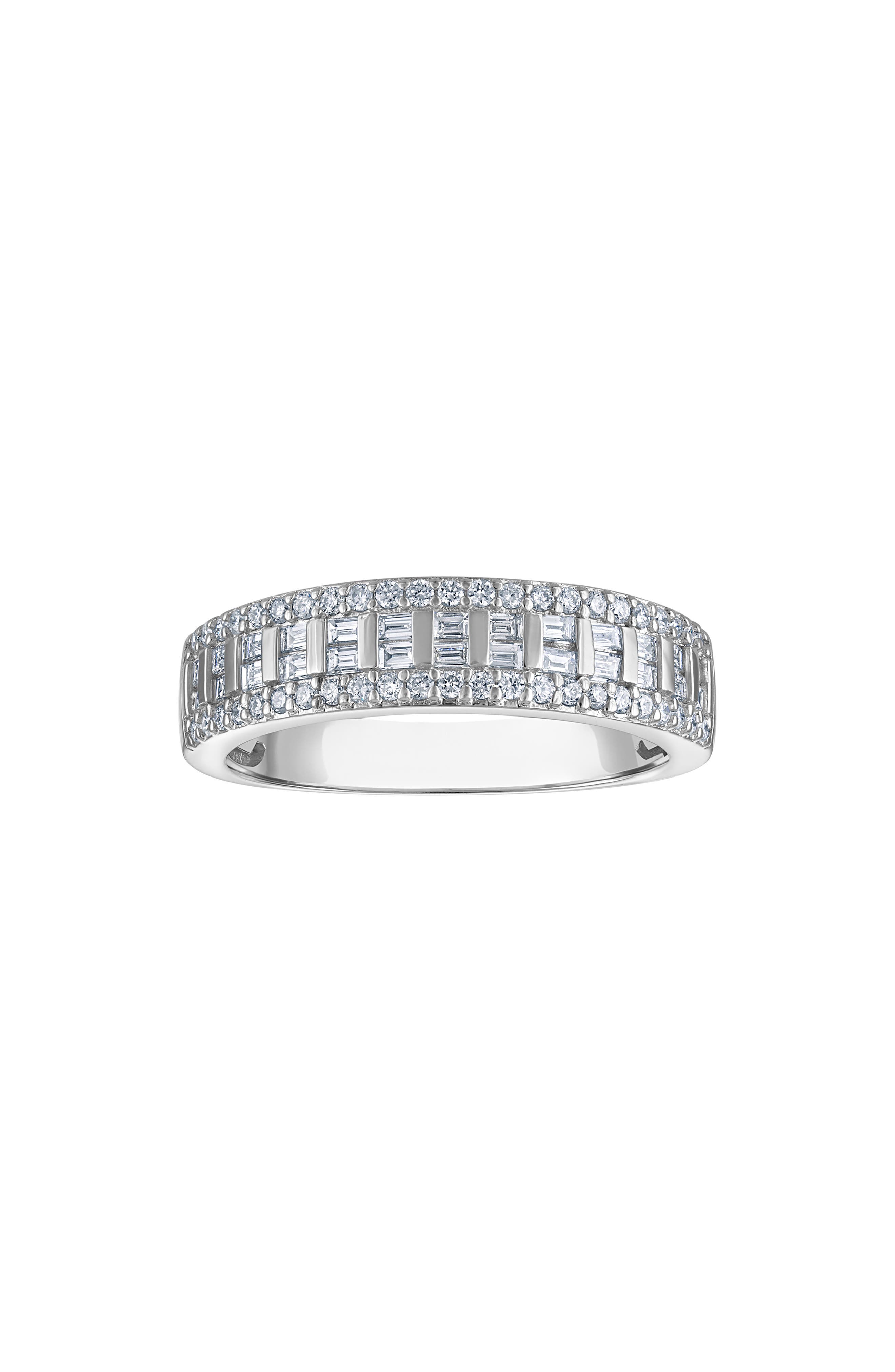 FZN Sterling Silver Lab Grown Diamond Ring