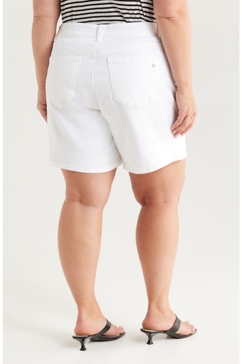 High Waist Mid Thigh Relaxed Denim Shorts, Alternate, color, OPTIC WHITE