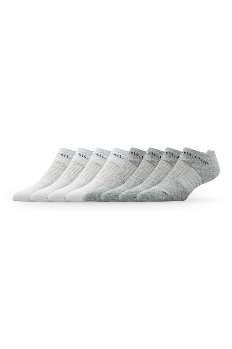 Premium 8-Pack Assorted Ankle Socks, Main, color, WHITE & GREY