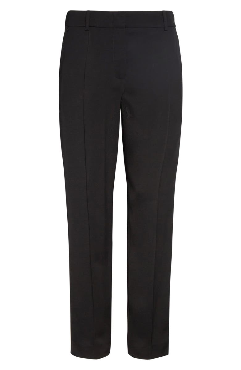 Eleventy Straight Leg Tuxedo Pants, Alternate, color, Black