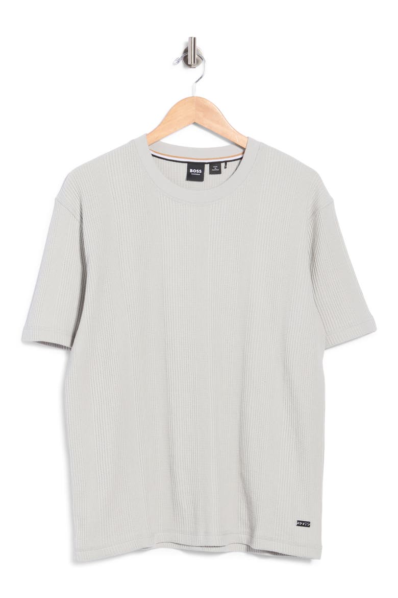 Ribbed T-shirt, Main, color, LIGHT/ PASTEL GREY