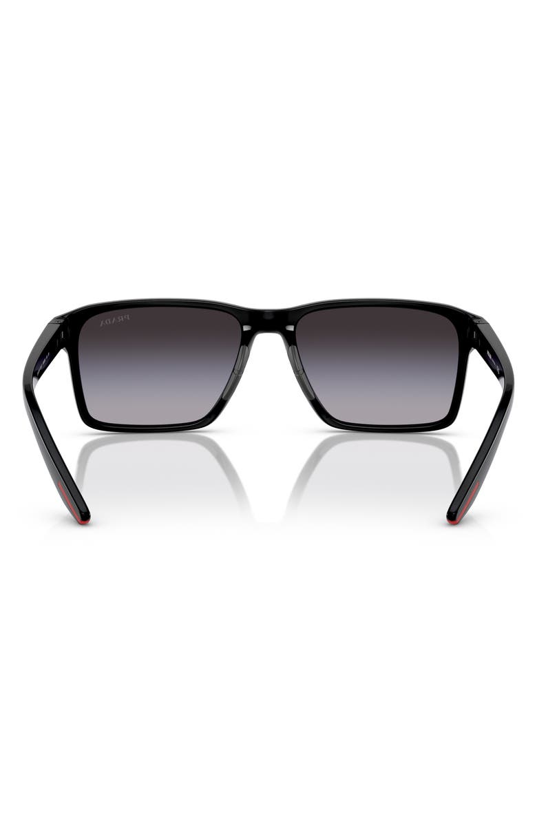 PRADA SPORT 58mm Gradient Rectangular Sunglasses, Alternate, color,