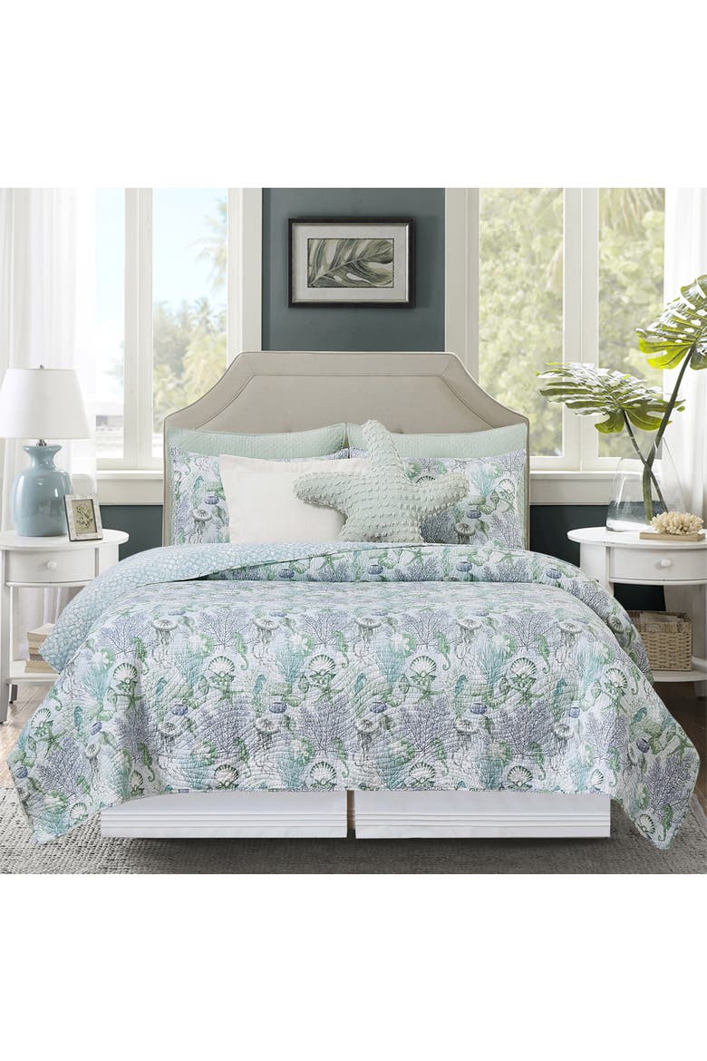 Shoreline Waters Bedding Quilt Set, Alternate, color, Blue