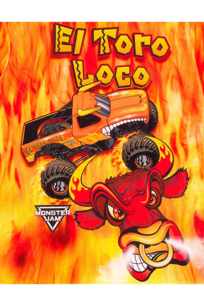 2-piece Long Sleeve Pajama Set (toddler, Little Kid & Big Kid), Alternate, color, El Toro Loco Orange