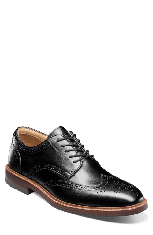 Florsheim Anthem Wingtip Blucher In Black