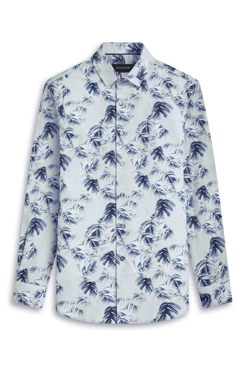 Julian Stretch Cotton Button-Up Shirt, Alternate, color, DUSTY BLUE