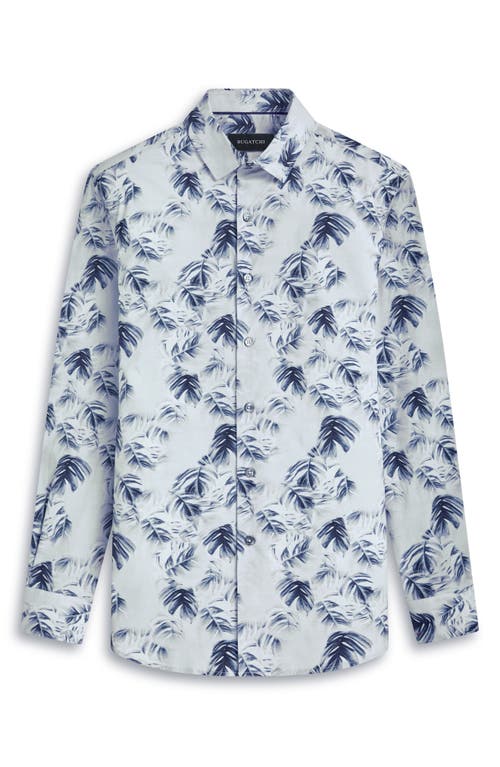 Bugatchi Julian Stretch Cotton Button-up Shirt In Dusty Blue