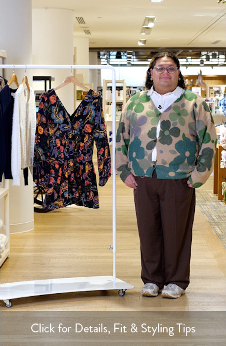 Janiero Floral Long Sleeve Bubble Hem Minidress, sales video thumbnail