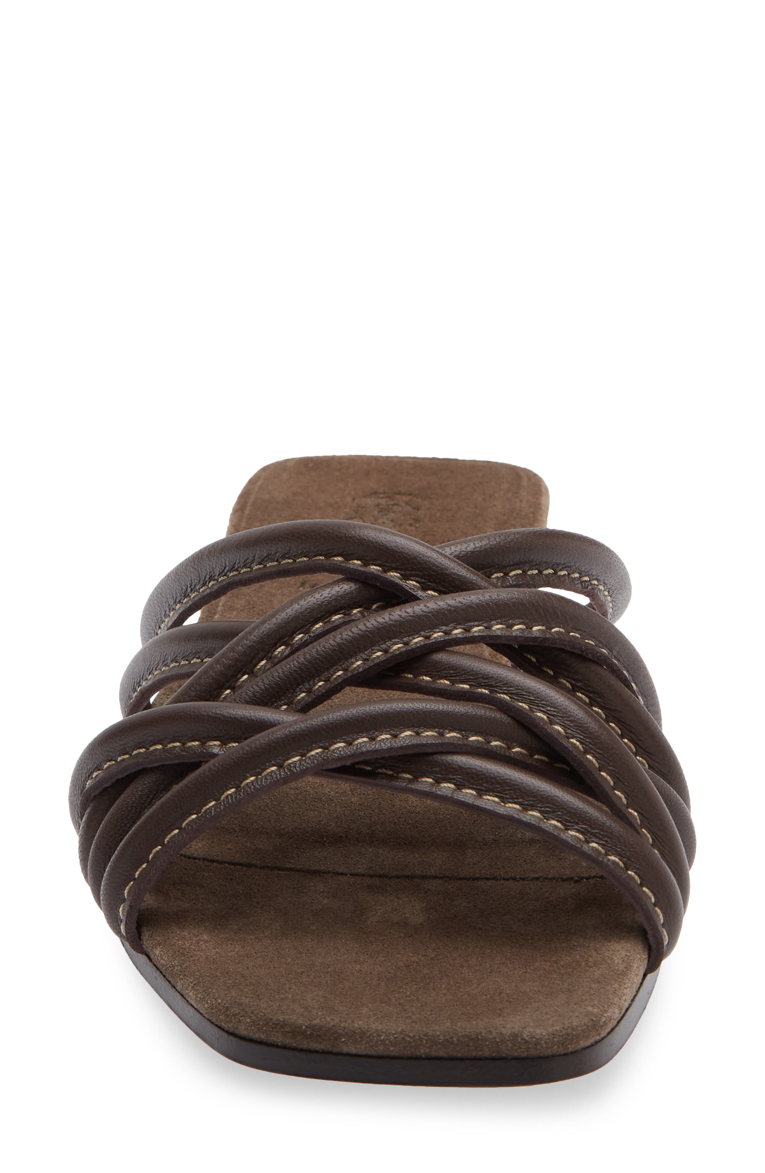 Brunello Cucinelli Strappy Slide Sandal, Alternate, color, Testa Moro