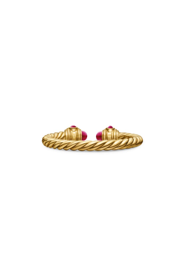Renaissance Full Pavé Ring in 18K Gold, Alternate, color, RUBY