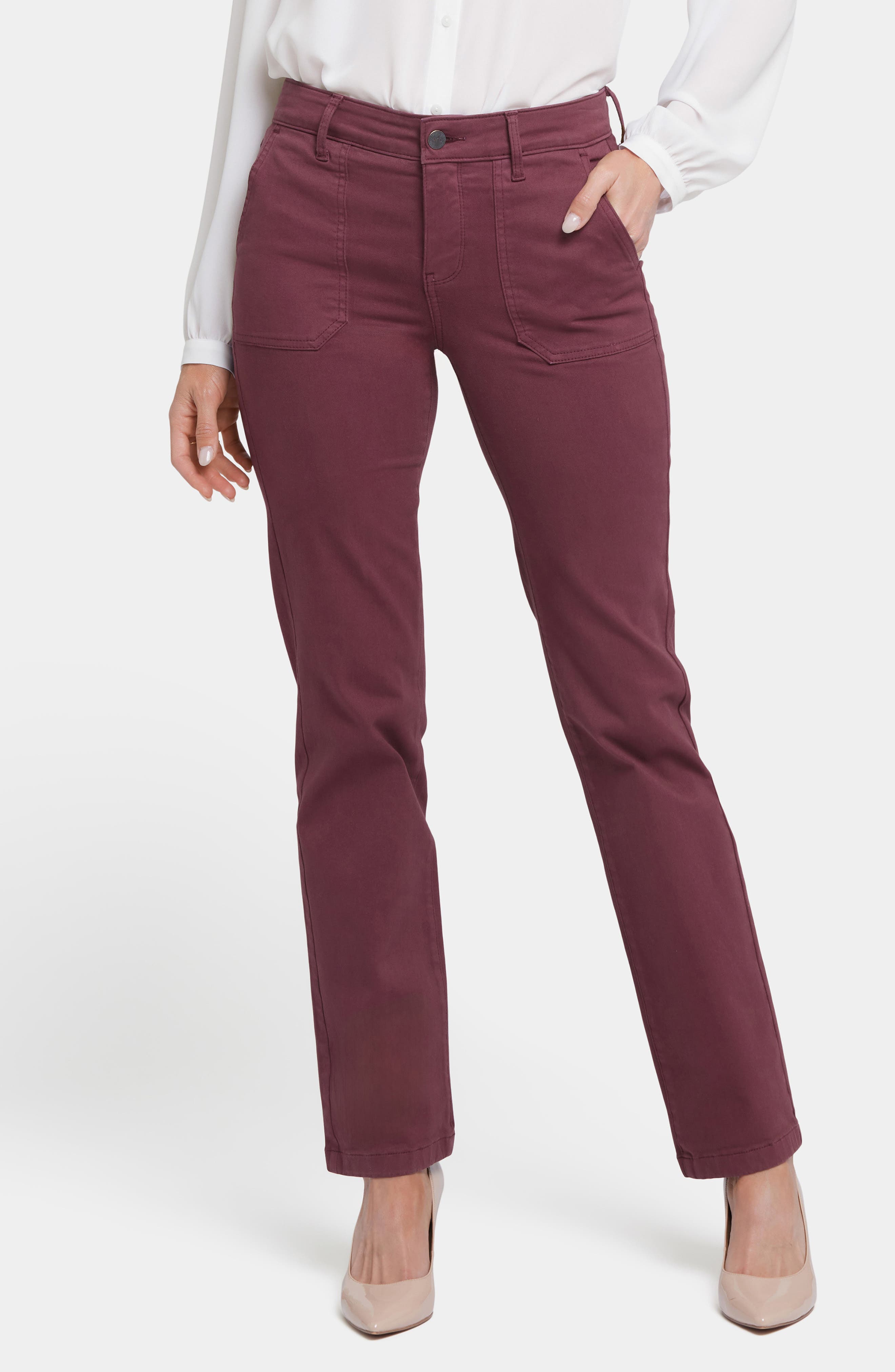 NYDJ Marilyn Utility Pocket Straight Leg Jeans