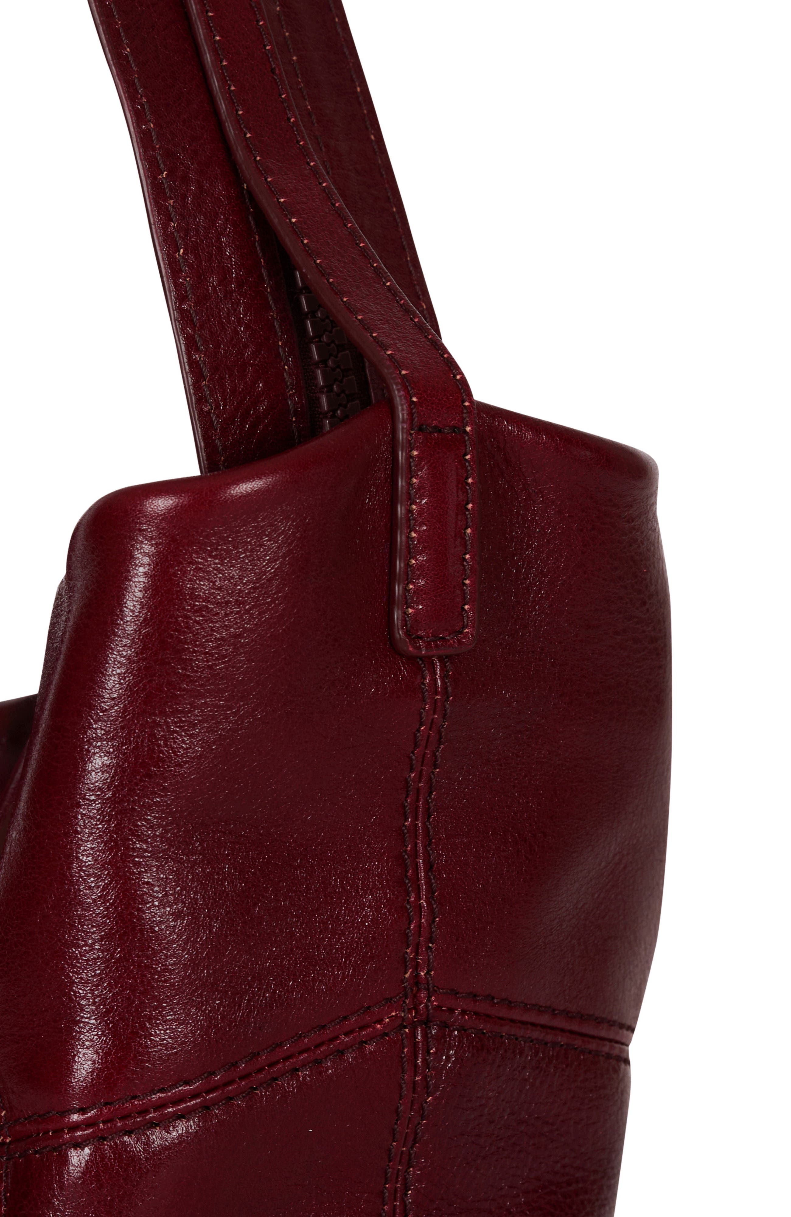 Balmain Small Track Zips Calfskin Tote Bag In Brown, Alternate, color, 