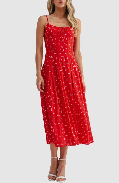 Pleated Midi Dress