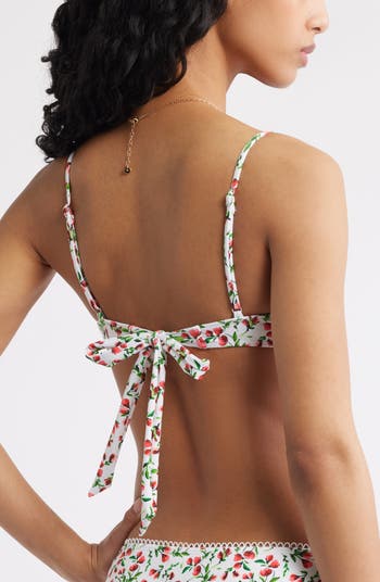 Picot Trim Underwire Bikini Top
