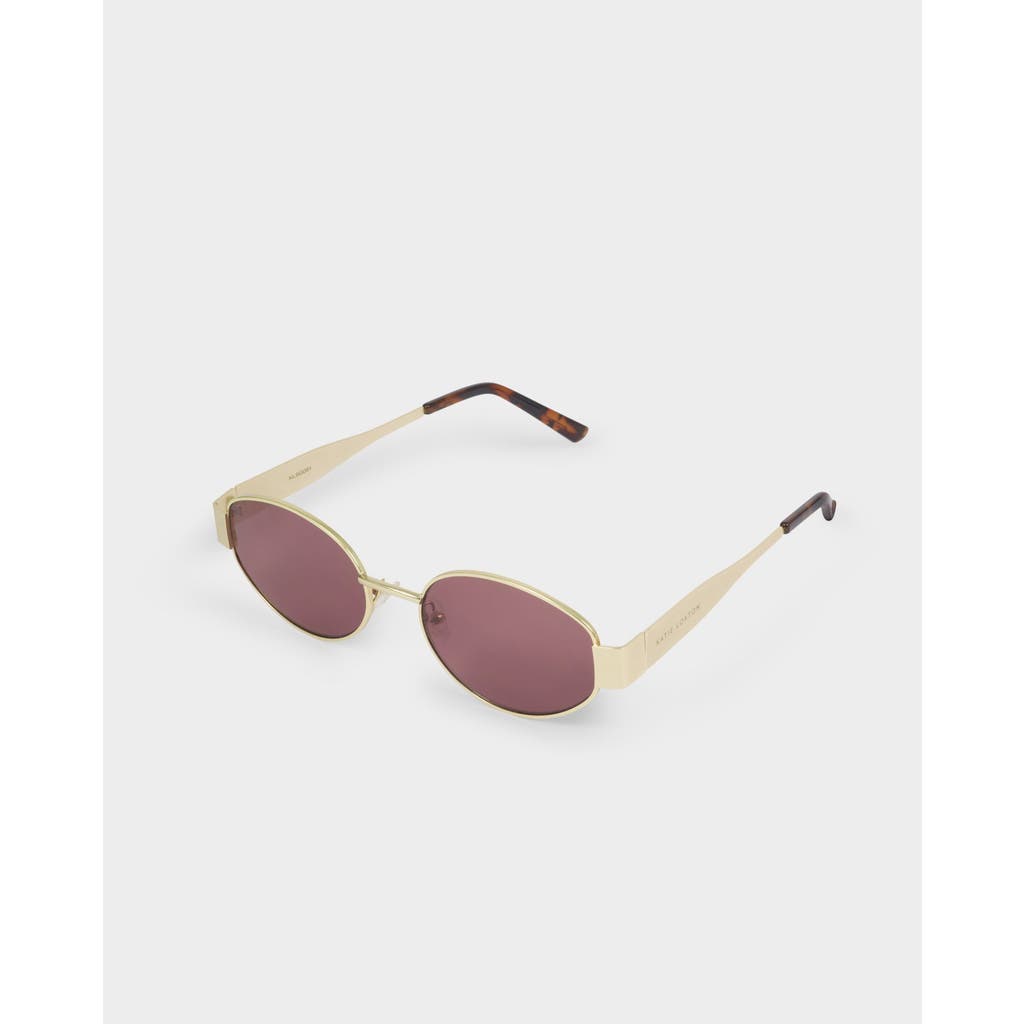Katie Loxton Siena Oval Sunglasses In Gold