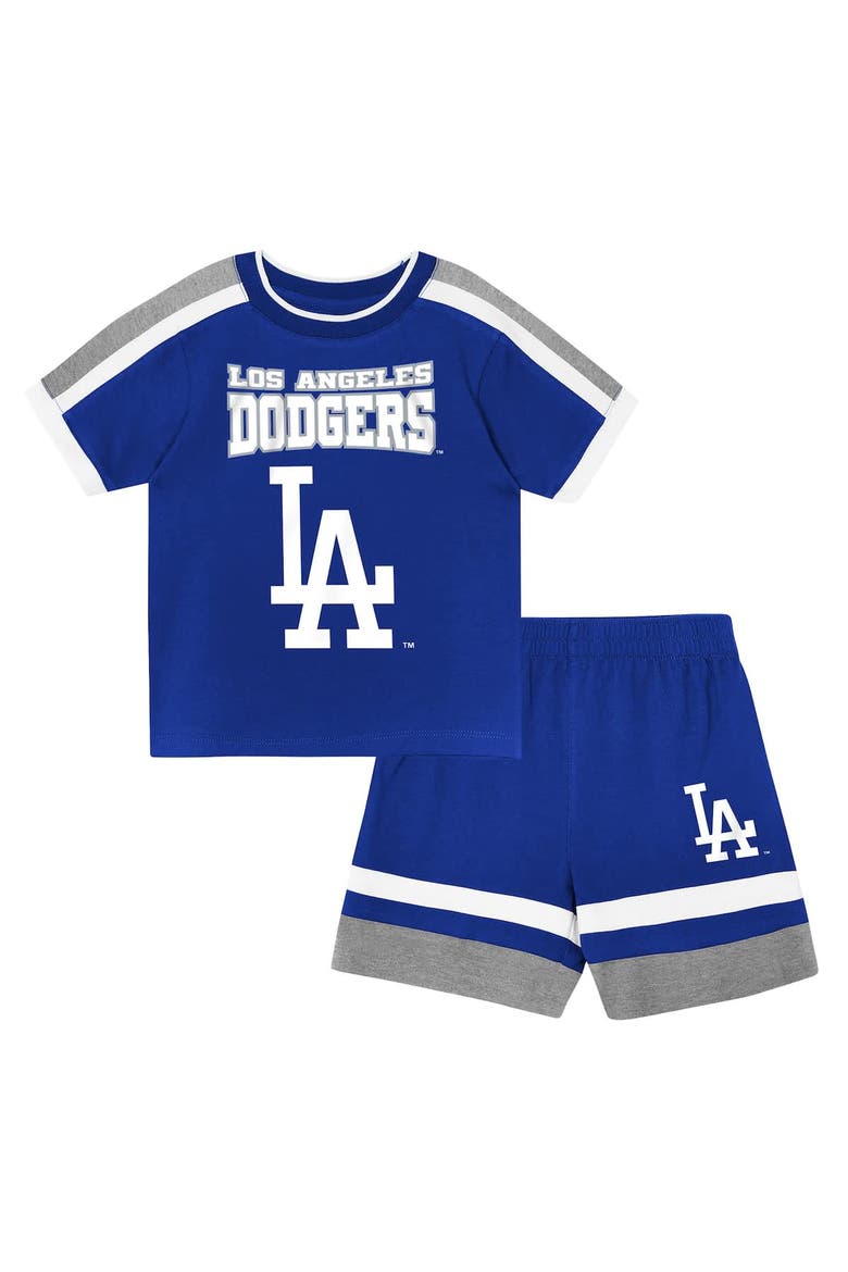 Preschool Outerstuff Royal Los Angeles Dodgers Ground Ball T-Shirt & Shorts Set, Main, color, Royal