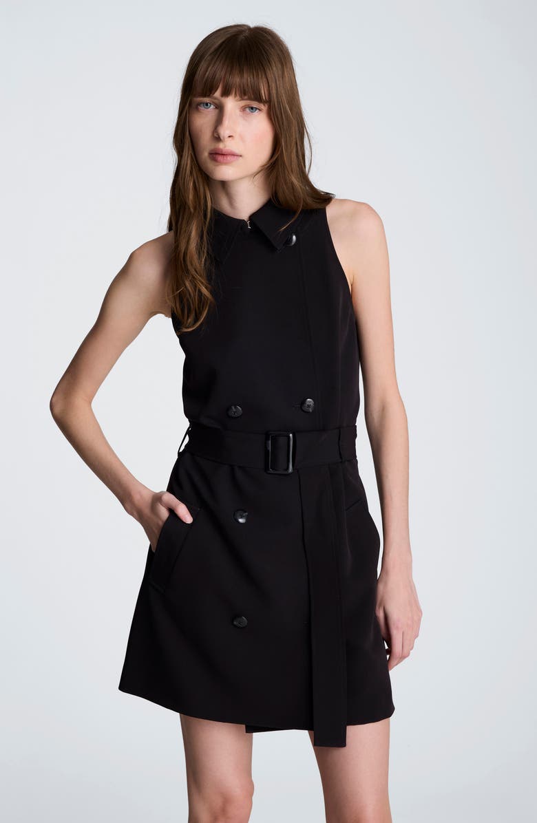 Kenneth Cole Trench Minidress, Alternate, color, Black