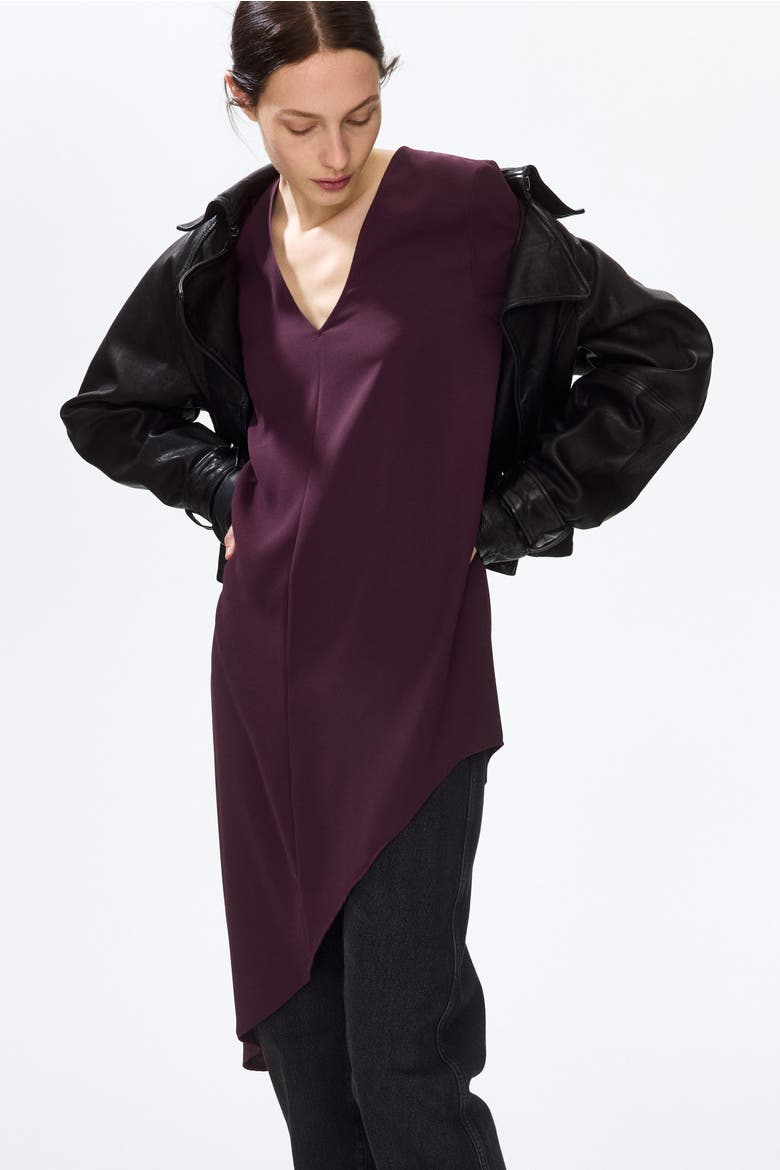 Asymmetric Dress, Main, color, Plum purple