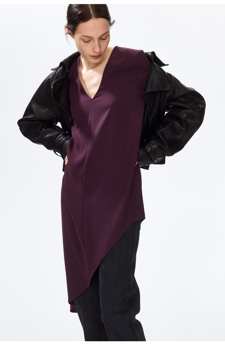 H&M Asymmetric dress, Main, color, Plum Purple