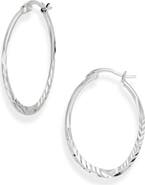 NORDSTROM RACK Demi Fine Oval Cut Hoop Earrings