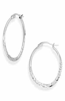 NORDSTROM RACK Demi Fine Oval Cut Hoop Earrings