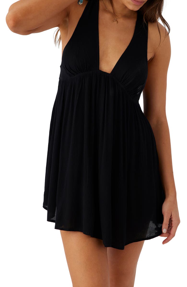 O'Neill Sarah Saltwater Solids Cover-Up Miniress, Alternate, color, 