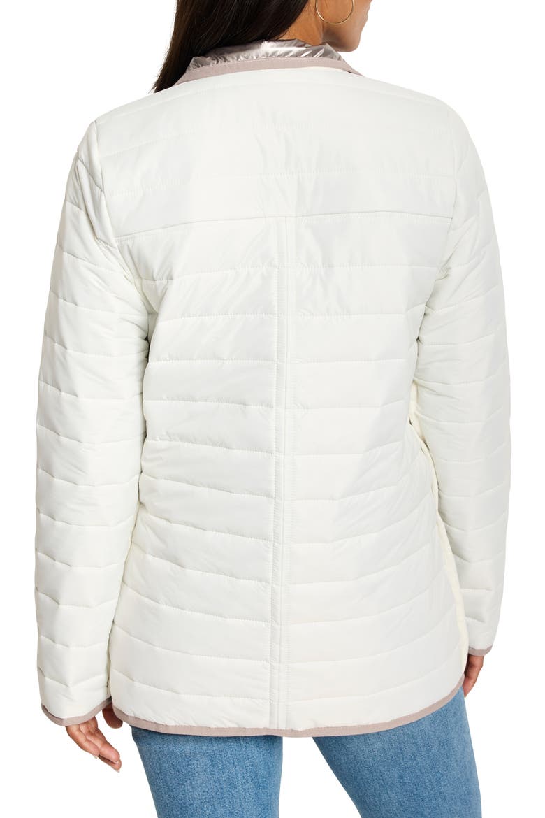 Reversible Puffer Jacket, Alternate, color, IVORY/ SILVER
