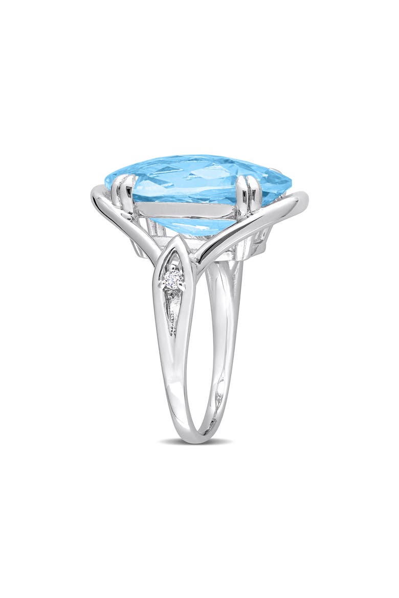 Oval Checkerboard Blue Topaz Ring, Alternate, color, BLUE