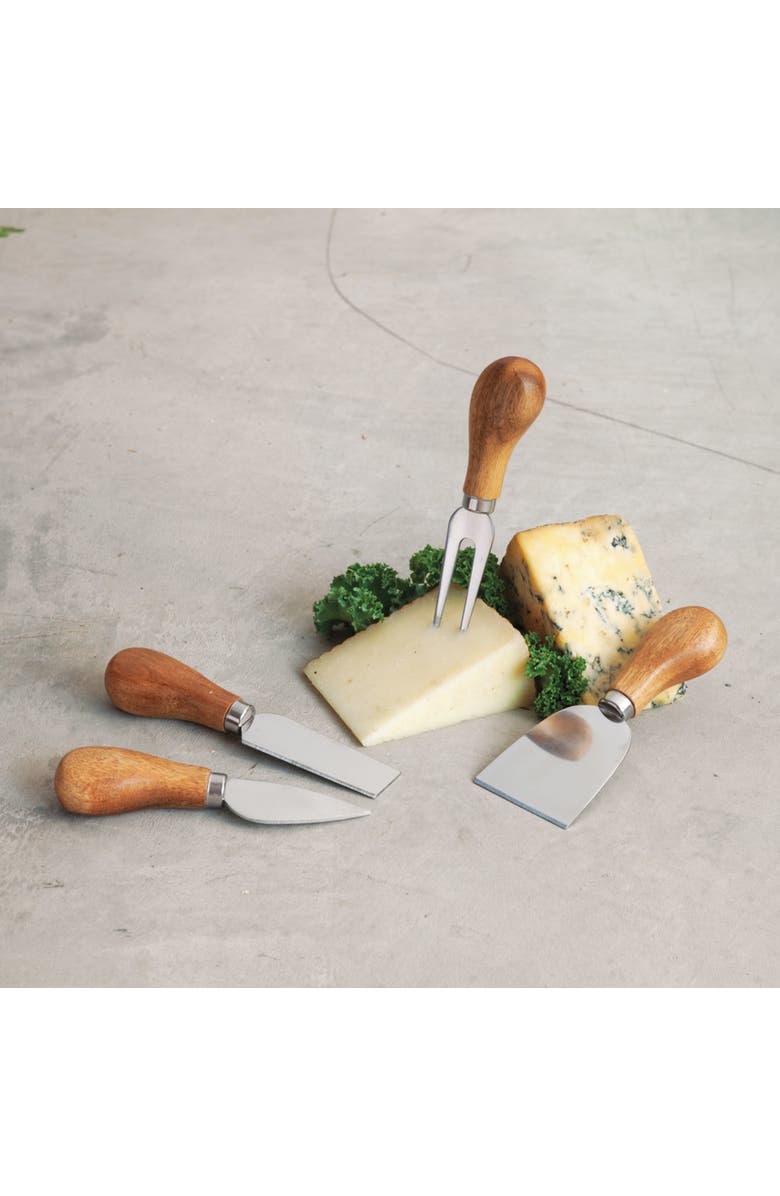 TWINE Gourmet Cheese Knives Set of 4, Alternate, color, Wood
