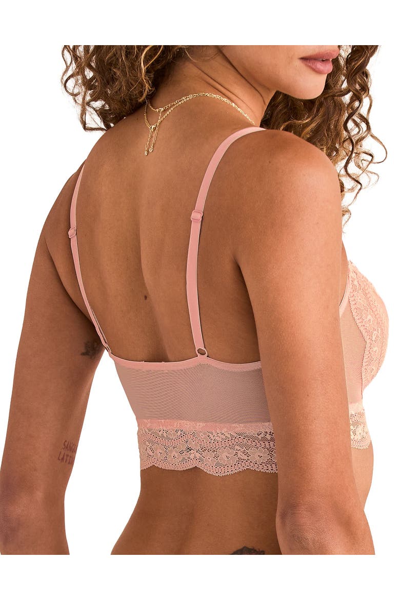 Suzanne Unlined Bralette Bra, Alternate, color, Light pink