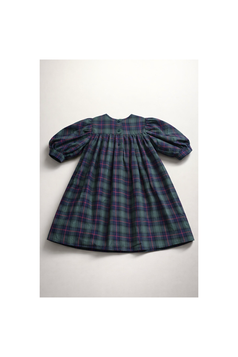 Rosemoor Dress, Alternate, color, Green Tartan