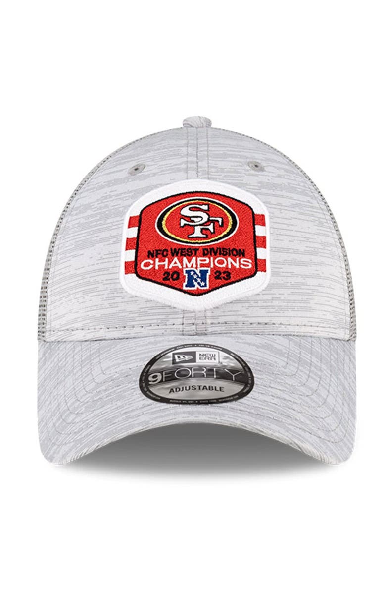 New Era Men's New Era  Heather Gray San Francisco 49ers 2023 NFC West Division Champions Locker Room 9FORTY Trucker Adjustable Hat, Alternate, color, 