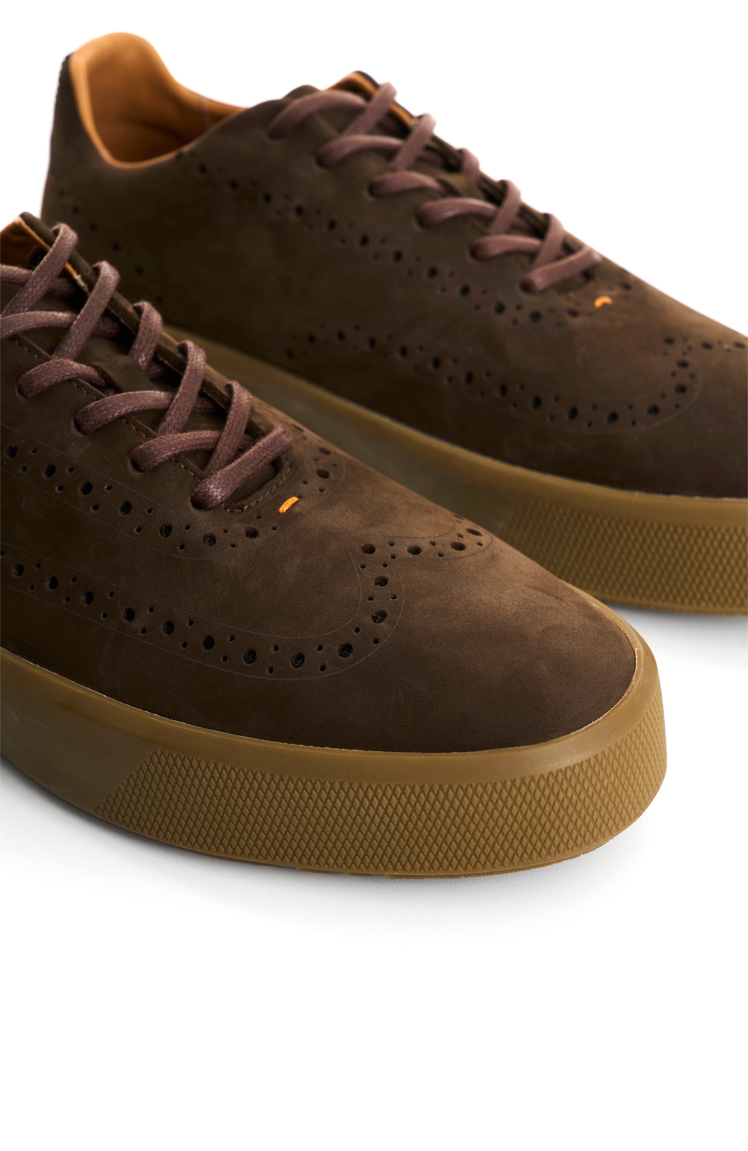 Velez Suede Leather Lace-Up Shoes, Alternate, color, Brown