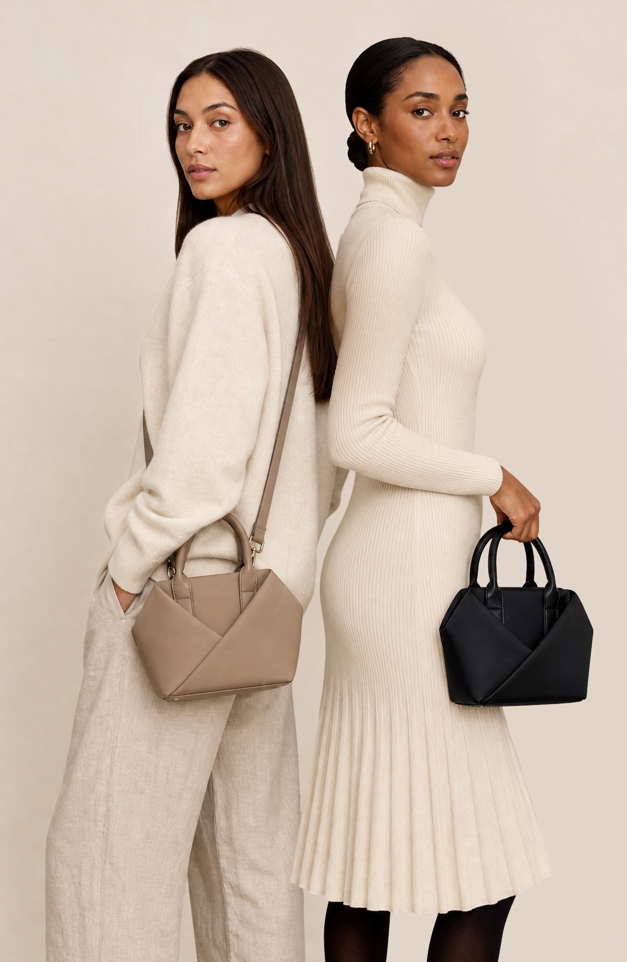 Small Origami Crossbody Tote and Handbag For Women, Alternate, color, Champagne Taupe