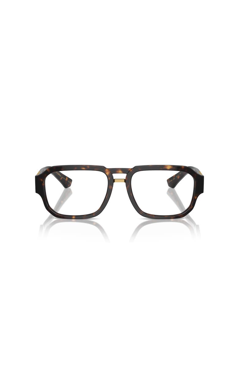 Dolce&Gabbana 53mm Pilot optical glasses, Alternate, color, Tortoise