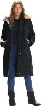 Roaman's Plus Size Knee Length Puffer Coat