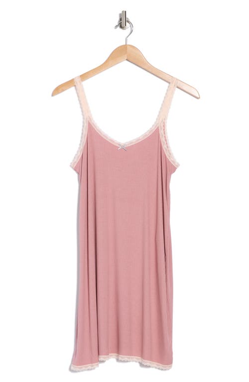 Honeydew Revival Rib Chemise In Mauve